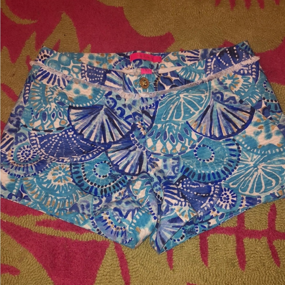 Lilly Pulitzer Blue Addie Shorts Size 4